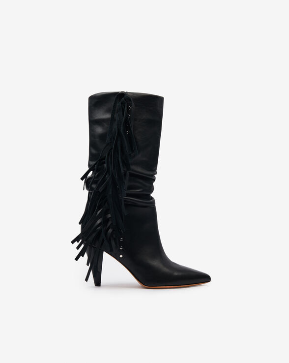 CRANKO FRINGED LEATHER ANKLE BOOTS