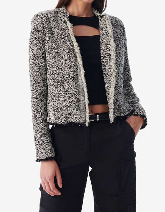 FRINGED TWEED JACKET