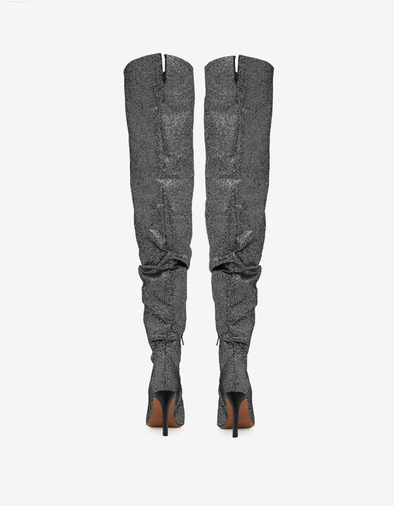 GLITTER THIGH-HIGH BOOTS