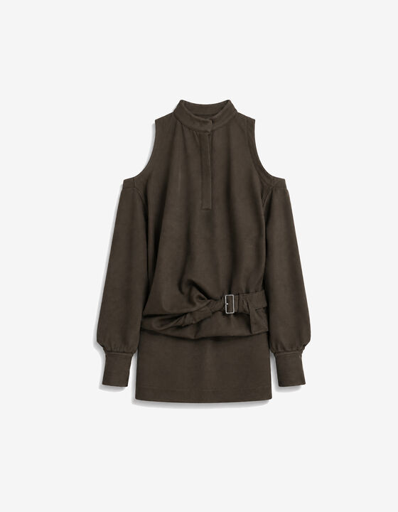 SHORT DRESS WITH A MAO COLLAR