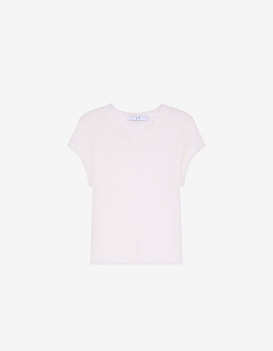 LINEN V-NECK T-SHIRT