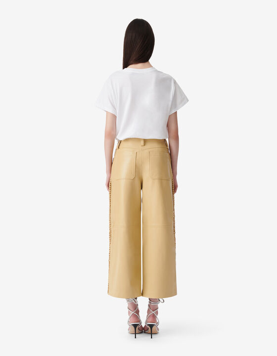 BRAIDED LEATHER PANTS