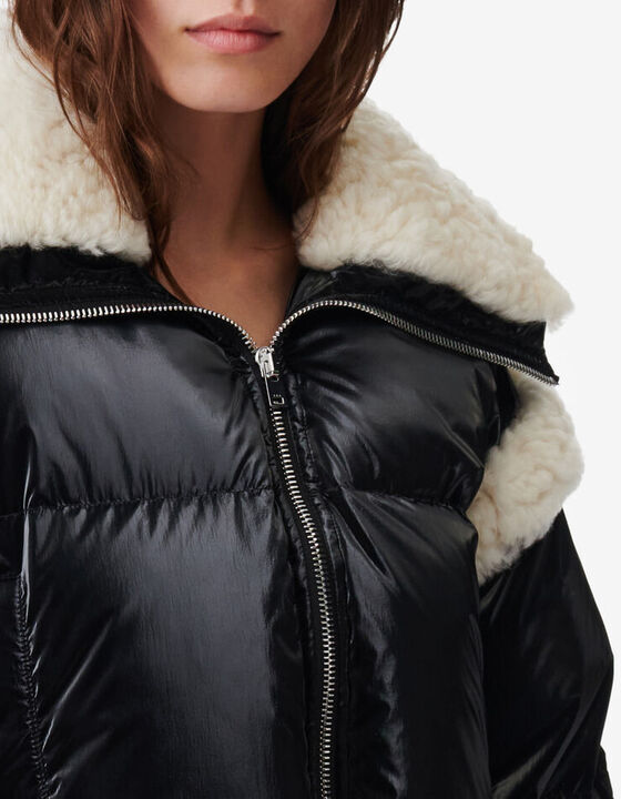 PATENT NYLON DOWN JACKET