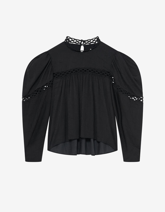 LONG-SLEEVED LACE TOP