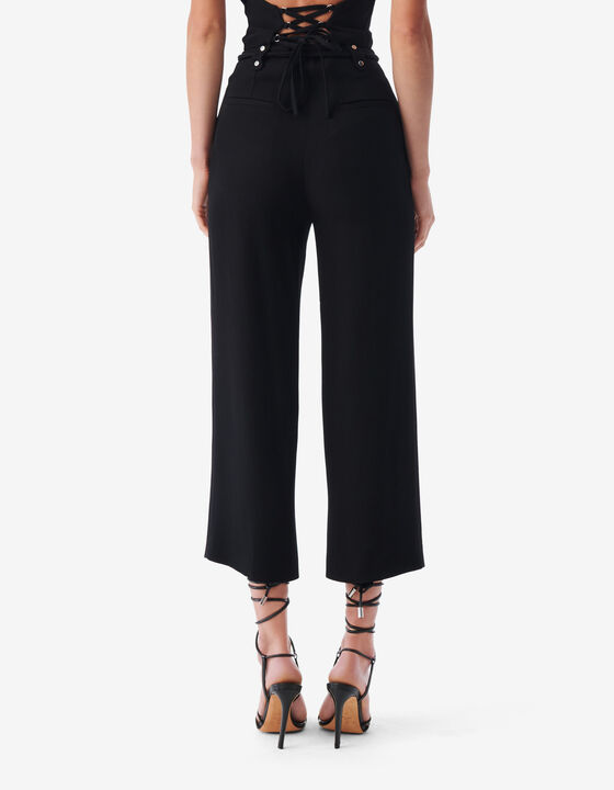 HIGH-WAISTED STRAIGHT-LEG PANTS