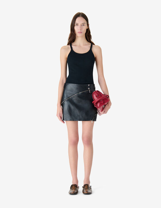 SHORT LEATHER SKIRT