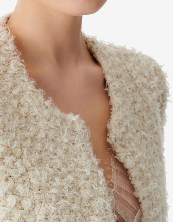 VESTE EN LAINE M&Eacute;LANG&Eacute;E