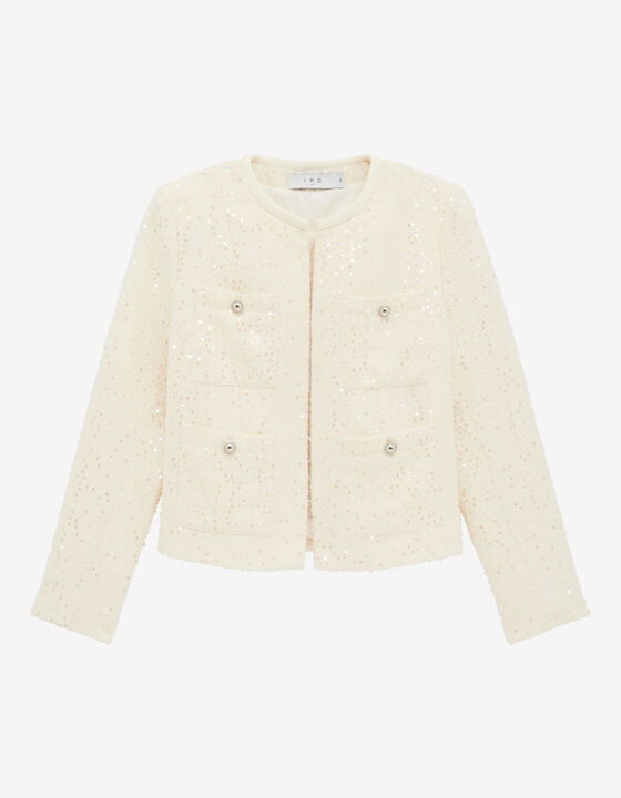 SEQUIN BOUCL&Eacute; JACKET