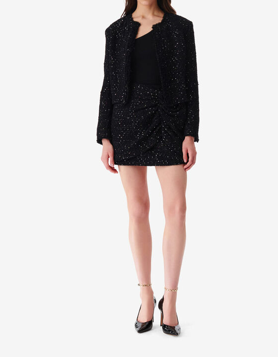 SEQUINED TWEED JACKET