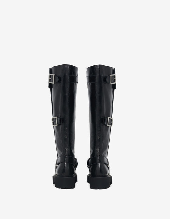 LUG SOLE BIKER BOOTS