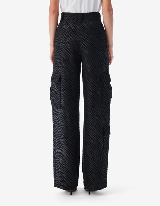 ZEBRA PRINT CARGO PANTS