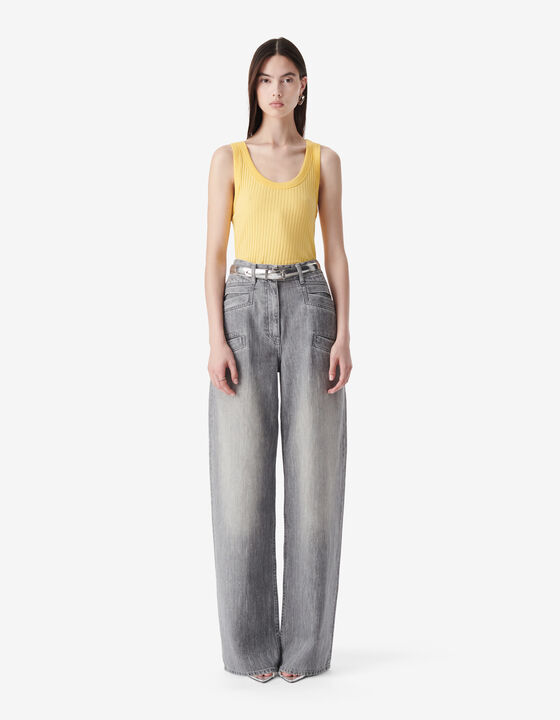 CROPPED RIBBED TANK TOP