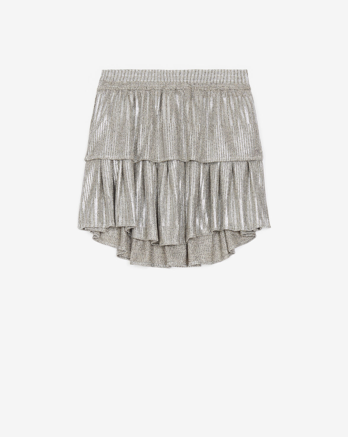 Iro Imama Short Frilly Skirt In Grey