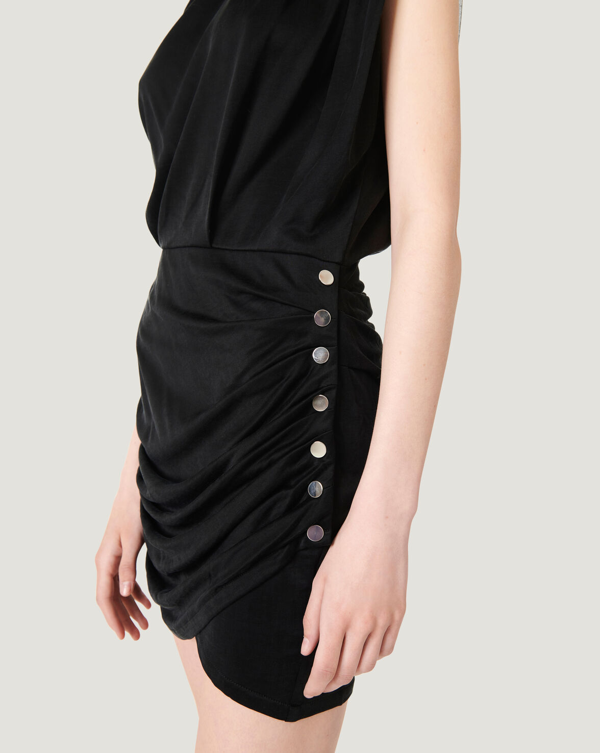 MANAIA DRAPED SLEEVELESS MINI DRESS image number null