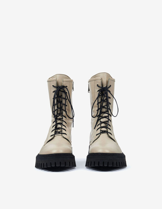 KOSMIC LACE-UP LEATHER BOOTS