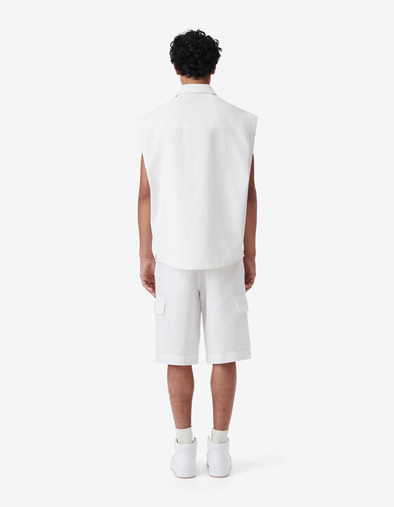 SLEEVELESS OVERSHIRT