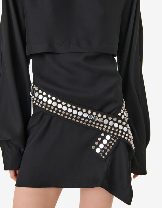 HIGH-NECK DRESS WITH STUDS