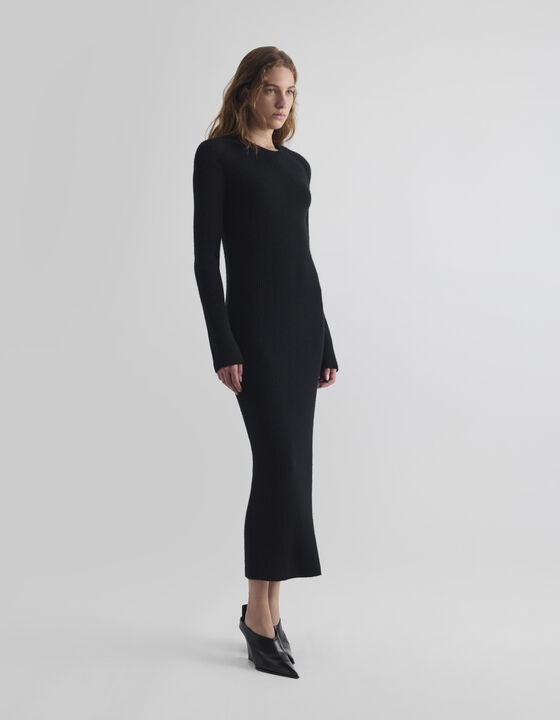 CASHMERE RIBBED MAXI DRESS