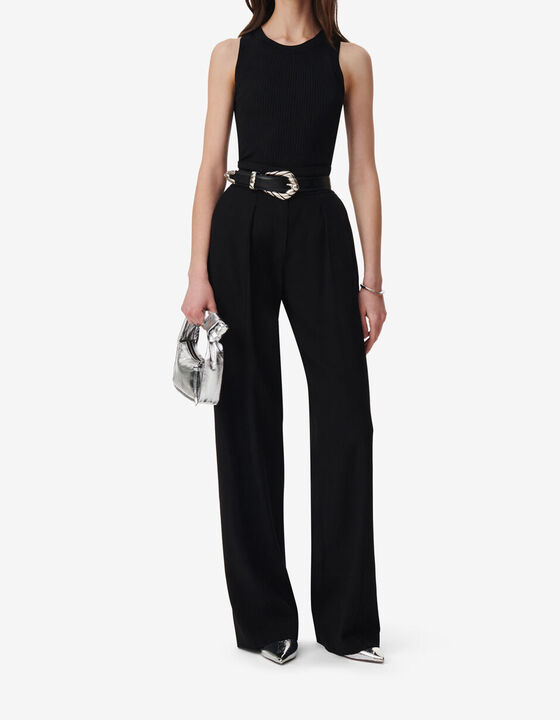 RIBBED SLEEVELESS SWEATER