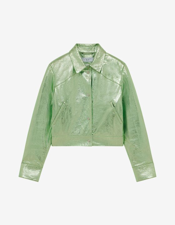 VESTE RACCOURCIE EN CUIR