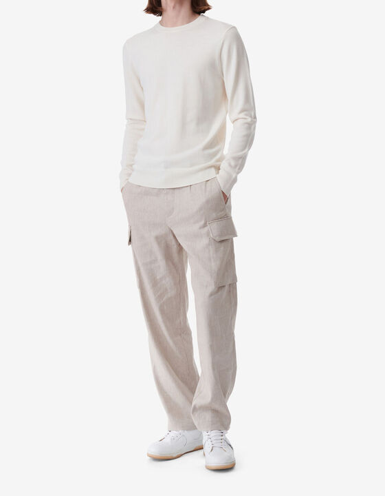 LINEN-BLEND CARGO PANTS