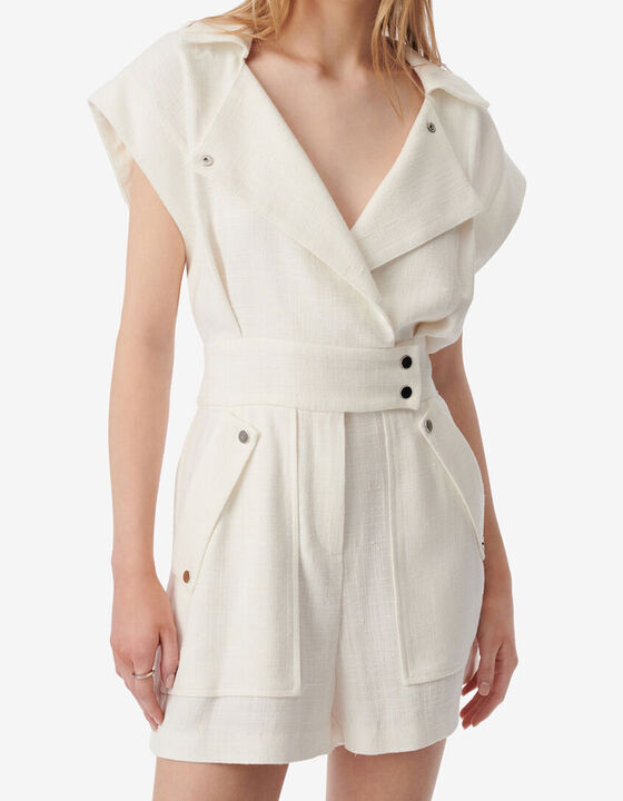BELTED SHORT JUMPSUIT