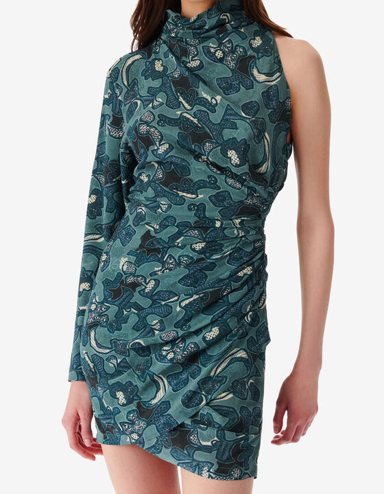 ASYMMETRICAL PRINTED DRESS