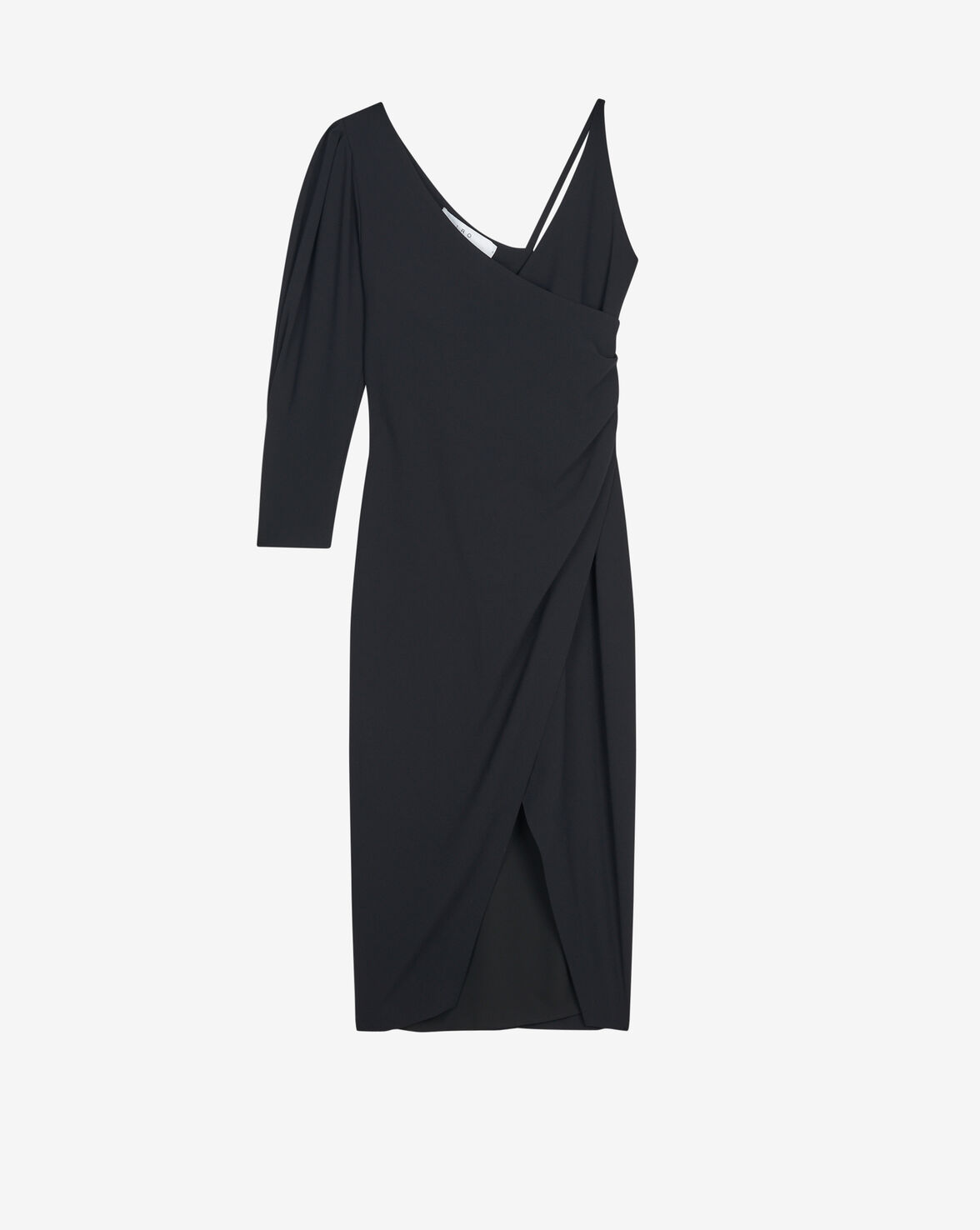Shop Iro Kenzia Long Asymmetrical Dress In Black