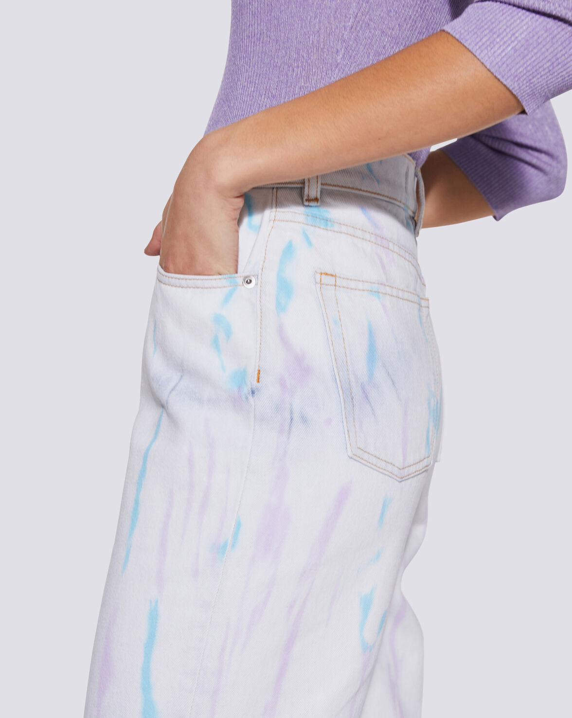DAHOI TIE DYE STRAIGHT LEG JEANS image number null
