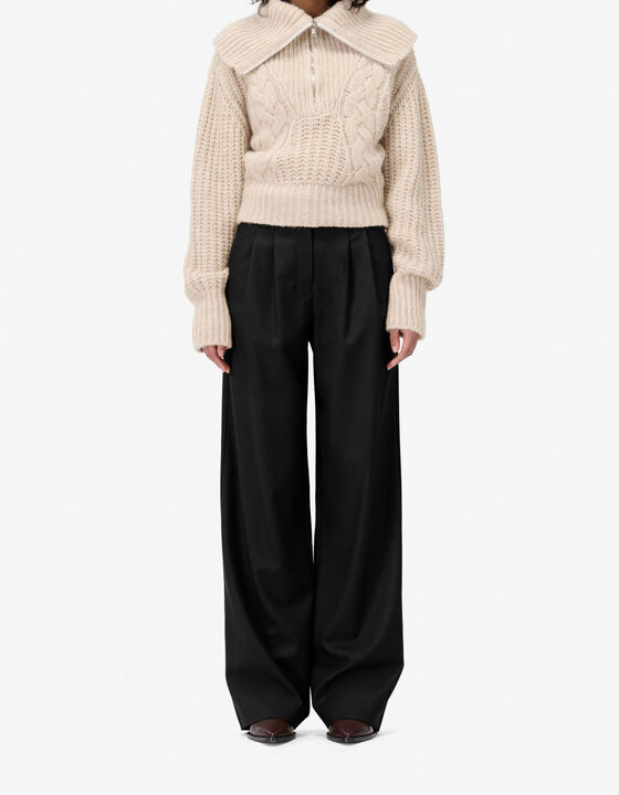 WOOL SUIT TROUSERS