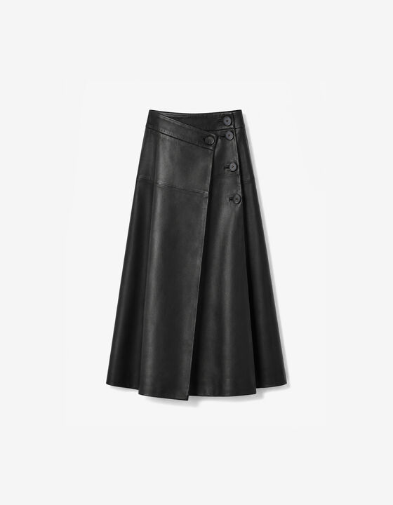 LONG LEATHER SKIRT