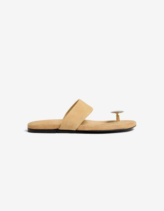 SUEDE STUD SANDALS