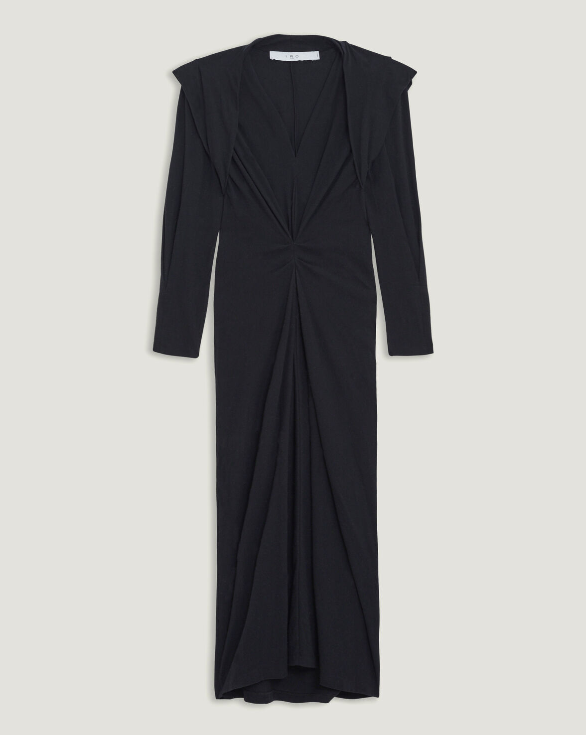SIBALA DRAPED COTTON MIDI DRESS image number null