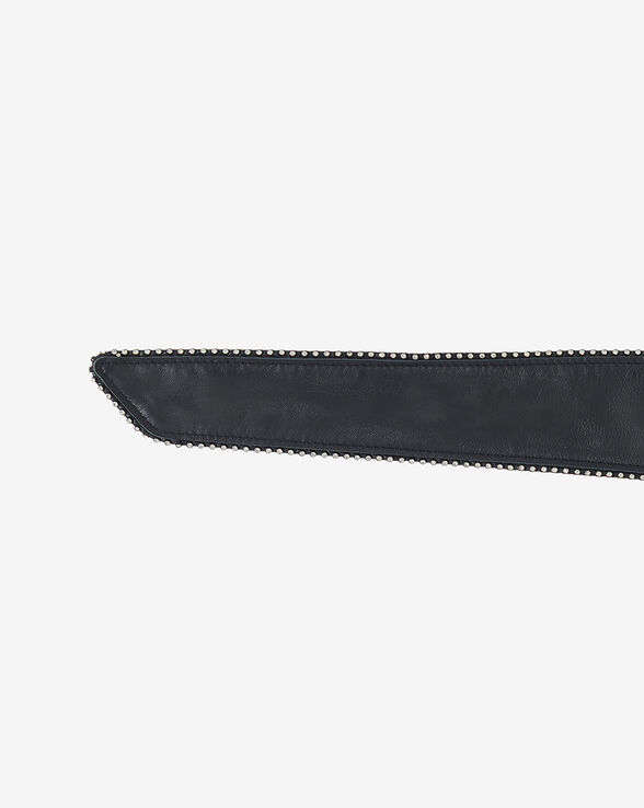 NERA CHAIN STRASS LEATHER BELT