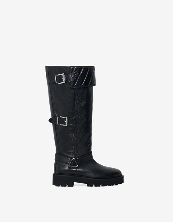 LUG SOLE BIKER BOOTS