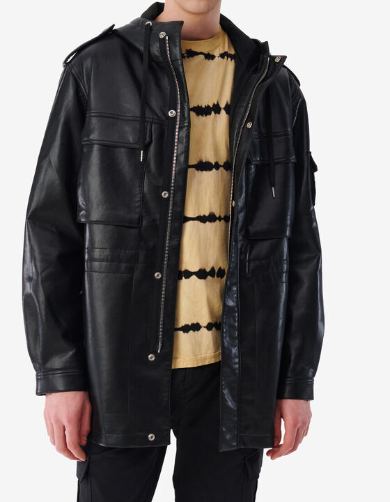 PARKA EN CUIR SYNTHÉTIQUE