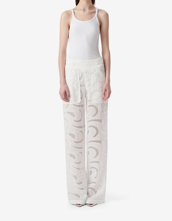 STRAIGHT OPENWORK PANTS