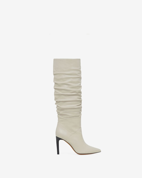 SHEELY HIGH HIGH-HEELED LEATHER BOOTS