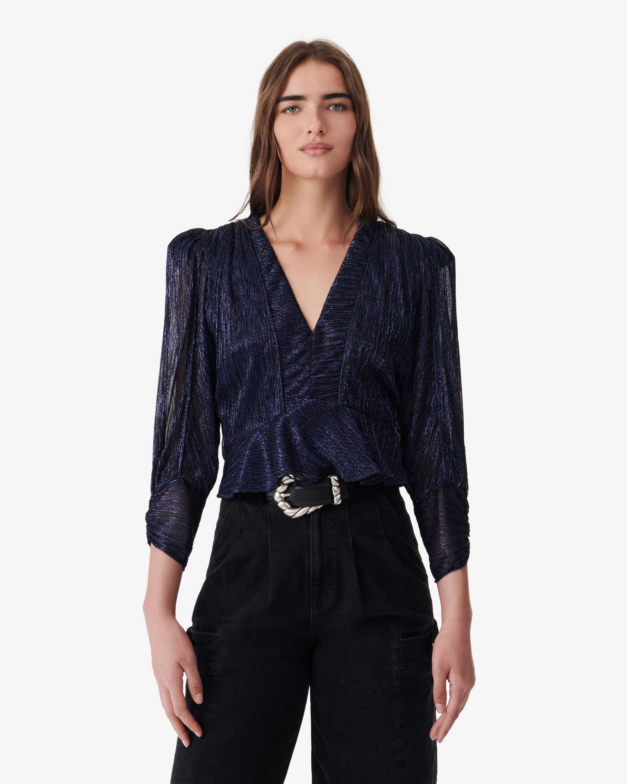 Cream & Black Printed Off Shoulder Blouse X34559 | LASCANA