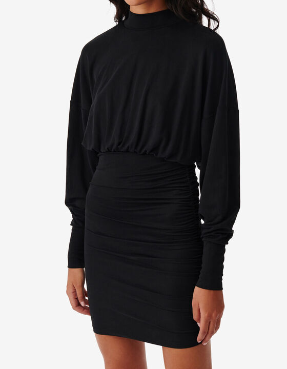 HIGH-NECK JERSEY DRESS
