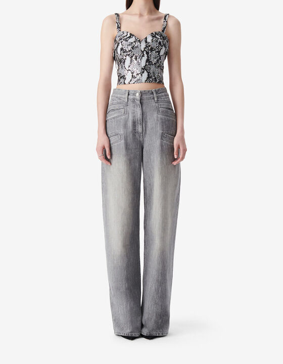 TOP CORSET &Agrave; SEQUINS