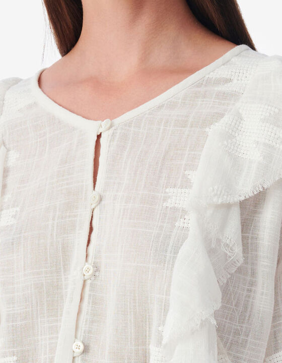 TOP CEINTUR&Eacute; &Agrave; VOLANTS