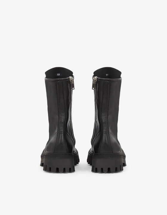 LACE-UP LEATHER COMBAT BOOTS