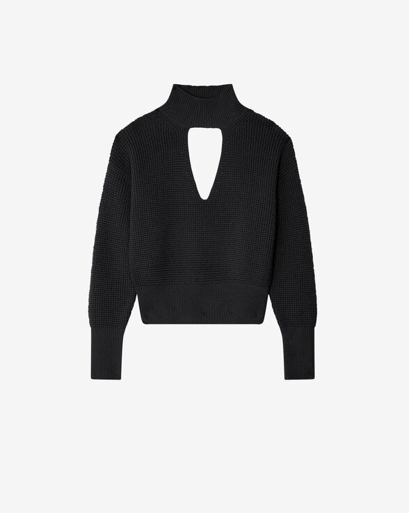 GAID HIGH-NECK SWEATER WITH CUT-OUTS
