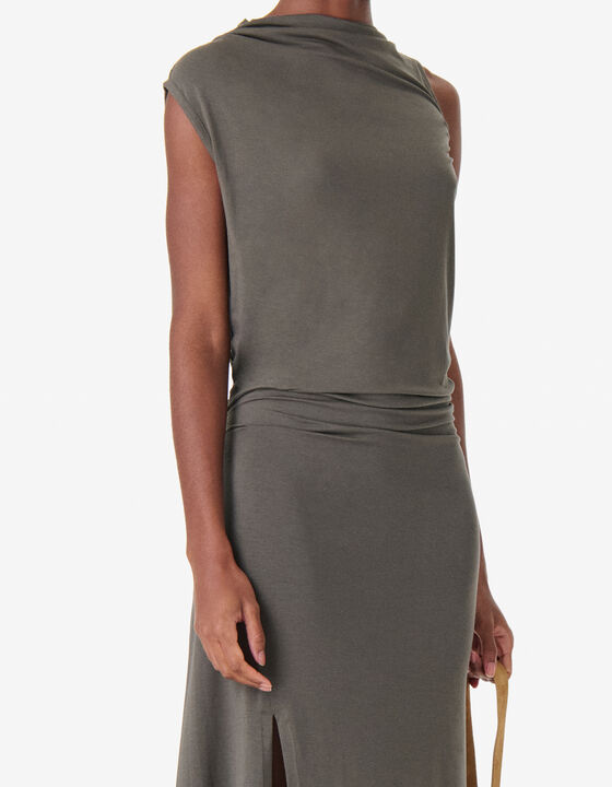 ASYMMETRICAL MIDI DRESS