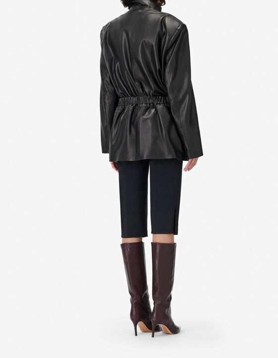 LEATHER PARKA JACKET