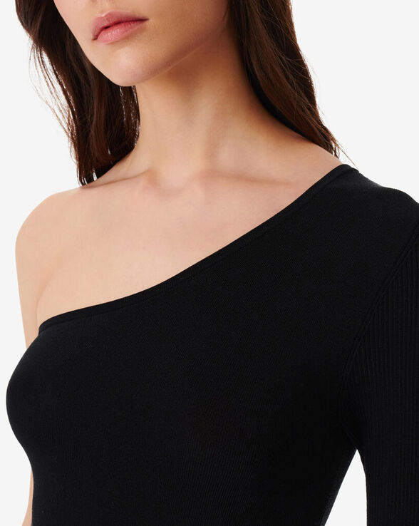 SITALA RIBBED ASYMMETRICAL SWEATER