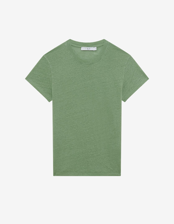ROUND-NECK LINEN T-SHIRT