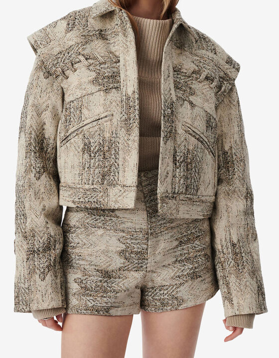 VESTE JACQUARD COURTE