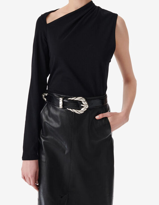CROPPED ASYMMETRICAL T-SHIRT
